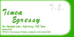 timea egressy business card